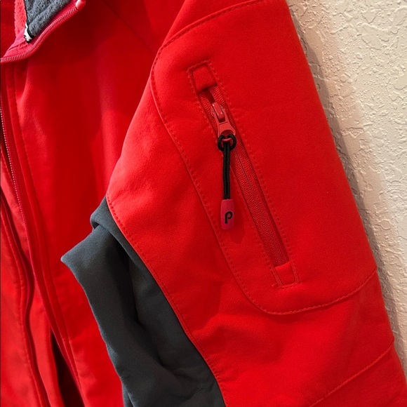 Women's Red and Black Shell Jacket Fleece Lined - Picture 4 of 7